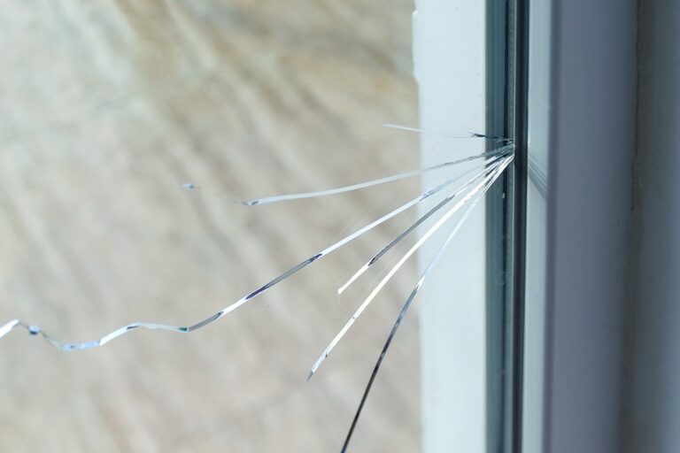 cracked window glass